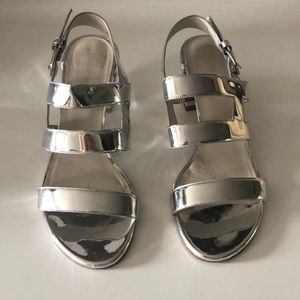 Stuart Weitzman silver sandals